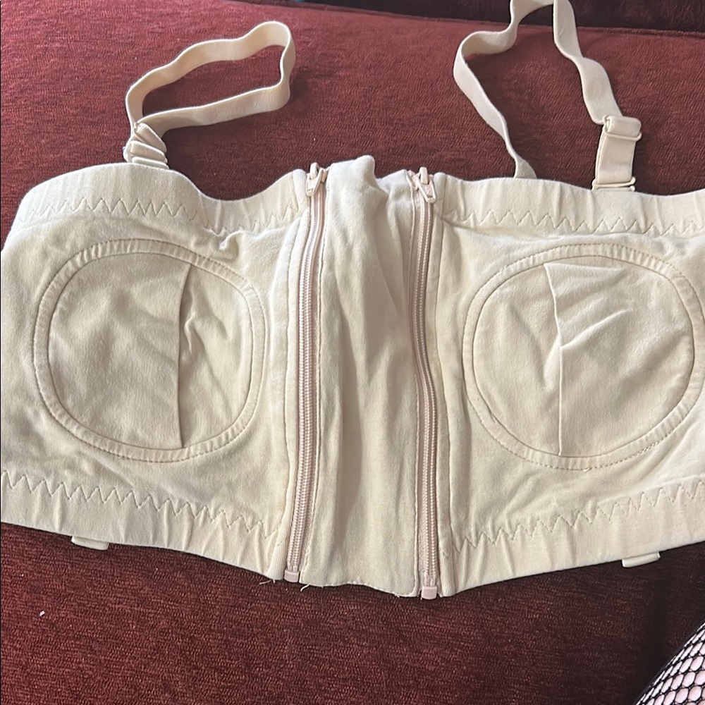 Cream Supportive Women's breastfeeding Bra